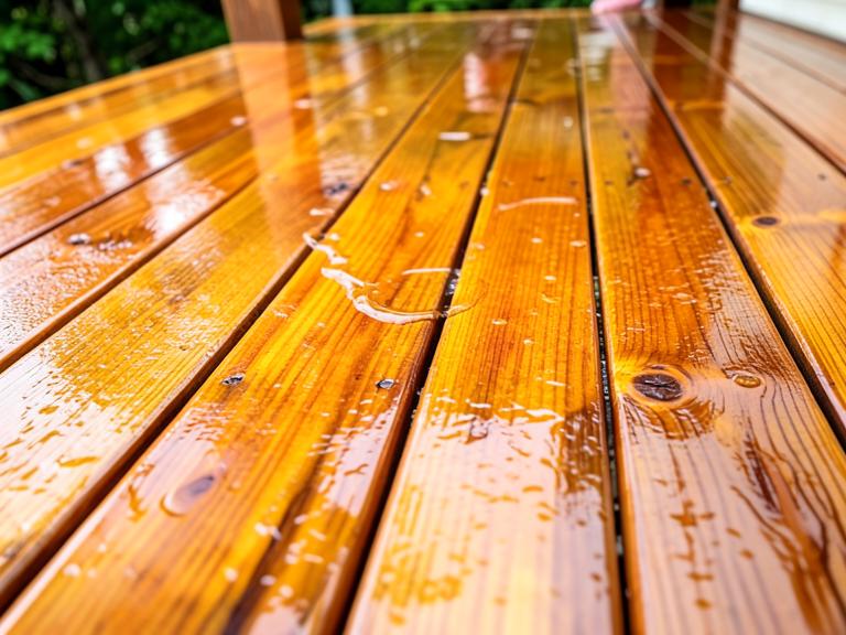 Backyard Deck after washing