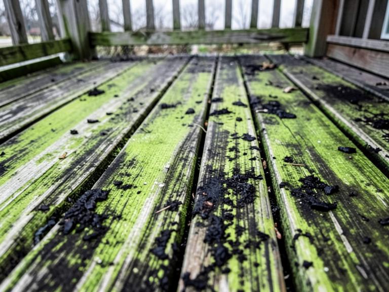 Backyard Deck before washing